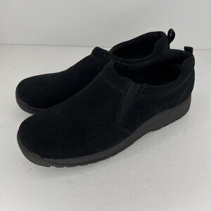 Sonoma Life Style Womens Size 10 Solid Jet Black Suede Slip-On Comfort Shoes
